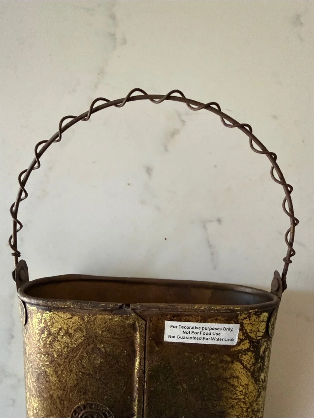 Vintage Hosley Metal Wall Pocket Small